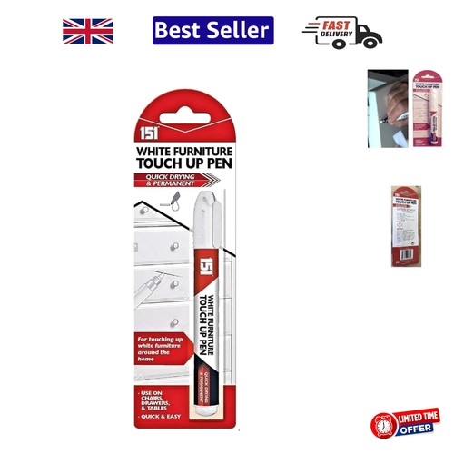 White enamel touch pen - enamel, up